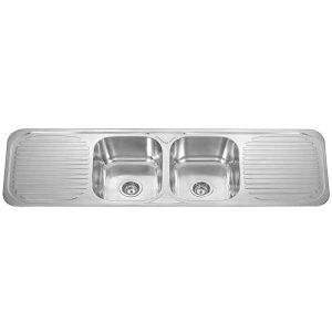 Double Bowl Sink With Double Drainer 1TH 1380X480X180mm