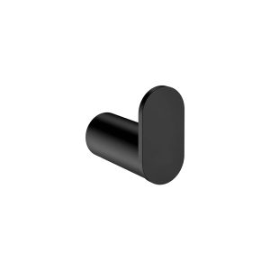 Meir Curvaé Single Robe Hook Matte Black | QA Bathrooms