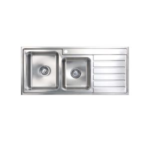 Kubic 175 stainless steel laundry sink with drainer