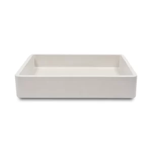 Nood Co Vesl Rectangle Basin Surface Mount Ivory | QA Bathrooms
